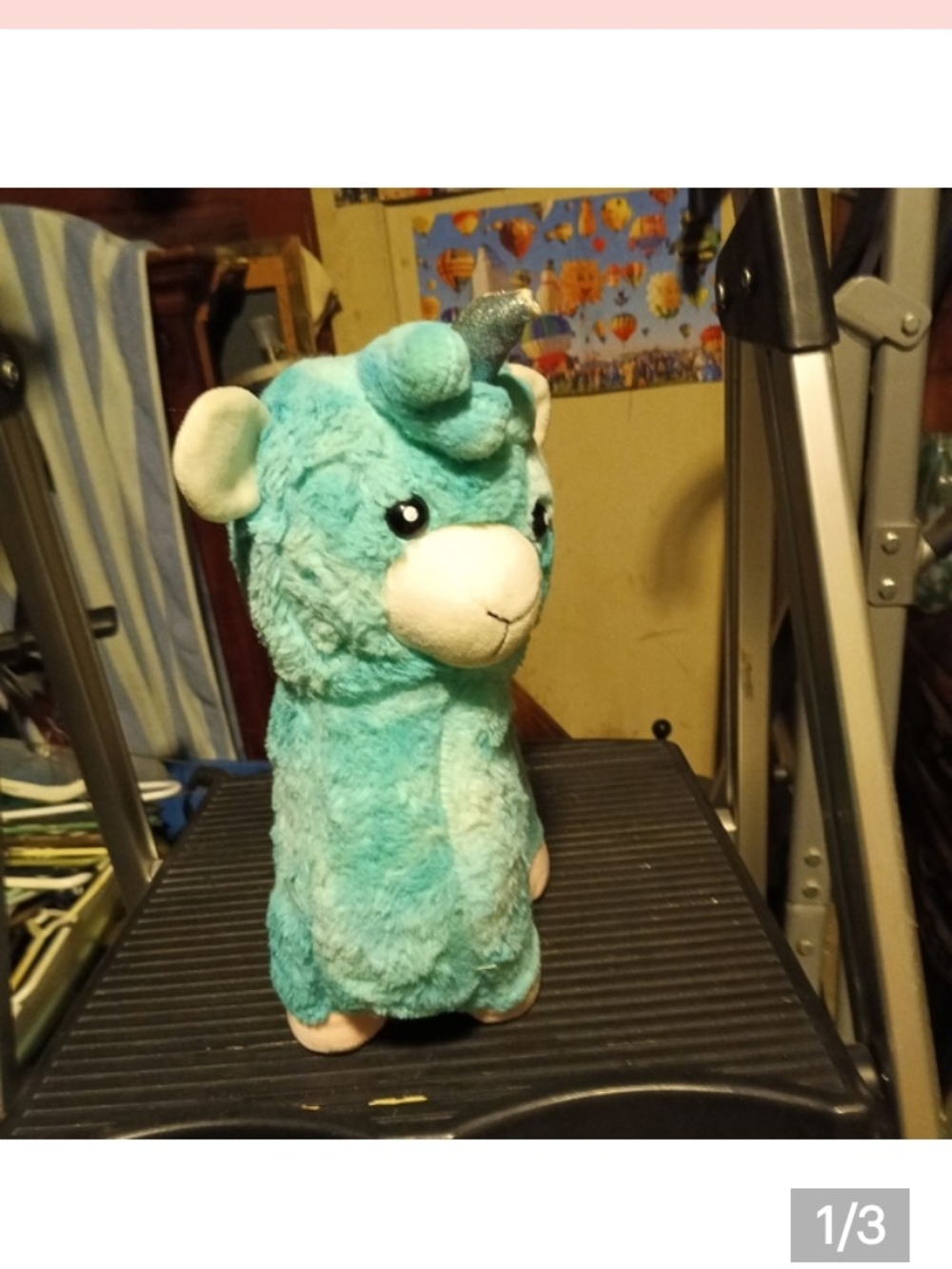 Plush Teal Unicorn Llama Toy